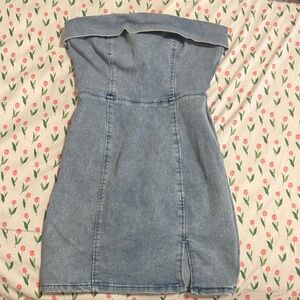 Denim Strapless Dress
